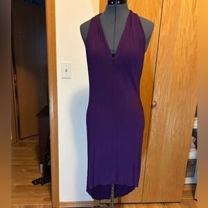 Go Couture Elegant Purple Midi Dress
